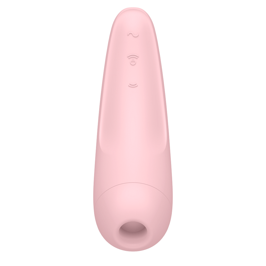 Satisfyer Connect - Curvy 2+ Pink Clitoral Vibrator with Pressure Waves and Vibrations, Medical Silicone, Rechargeable, Water Resistant