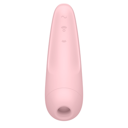 Satisfyer Connect - Curvy 2+ Pink Clitoral Vibrator with Pressure Waves and Vibrations, Medical Silicone, Rechargeable, Water Resistant