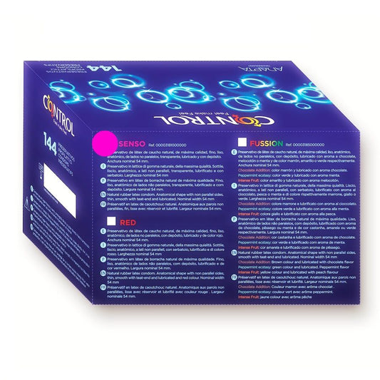 Control - Adapta Senso 144 Units - Latex Condoms, Increased Sensitivity, Special Design