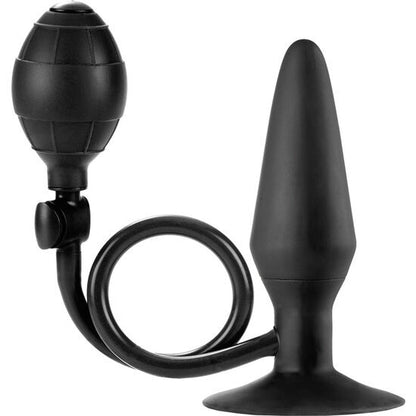 California Exotics - Large Elbow Pump Anal Plug Black, Inflatable, Phthalate Free Silicone, Insertable Measurements 11.5 x 3.75 cm, Safety Valve