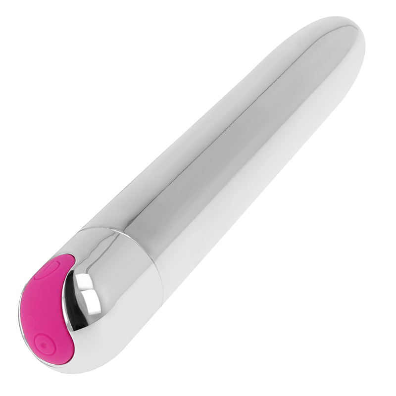 Ohmama Vibrators - Rechargeable Silver Vibrator 10 Modes, 18.5 cm, PVC Material