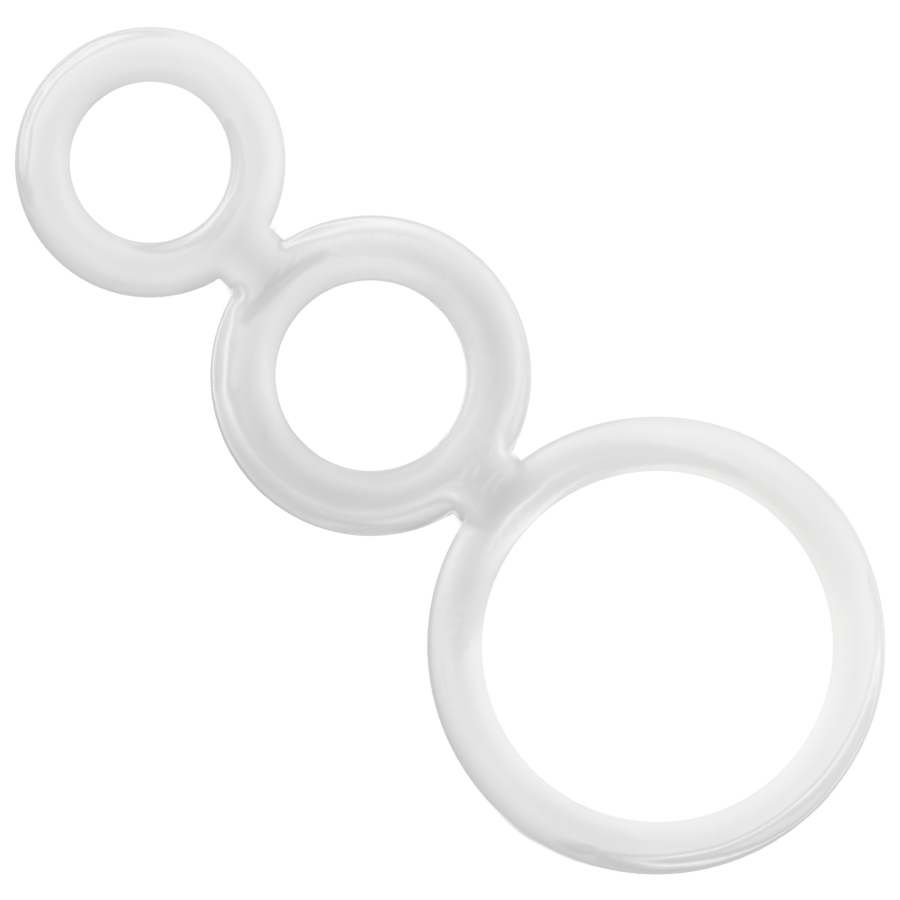 Addicted Toys Transparent Penis Rings Set, 3-Pack Penis Rings, Various Measures, Prevent Premature Ejaculation