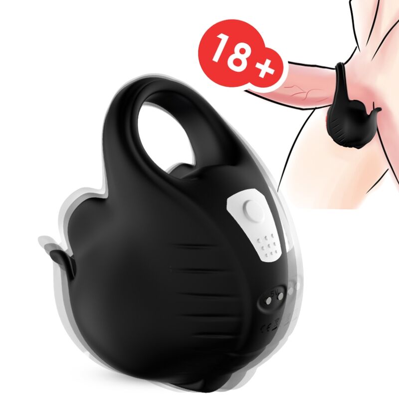 Armony For Him- Inel  Vibrator De Cupping Negru