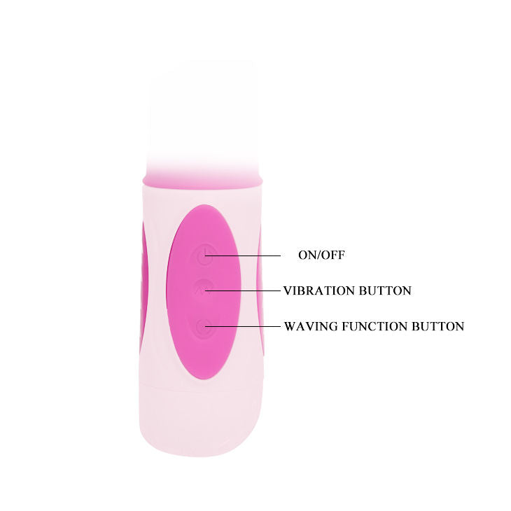 Baile Rotations - Pretty Bunny Vibrator with 12 Functions of Vibrations and Rotations, Color Pink and White