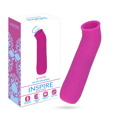 Inspire Suction - Purple Winter Suction Stimulator, Dimensions: 11.6 cm (total length), 2.7 cm (diameter), Material: Silicone, Water Resistant, Rechargeable, 1 Year Warranty