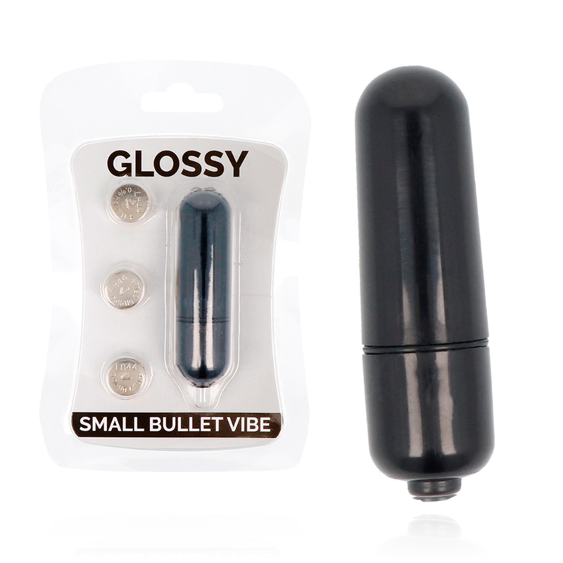 Glossy - Bullet Vibe Small Black, RPM 17,500, Water Resistant, Dimensions 58 x 18 mm, Glossy