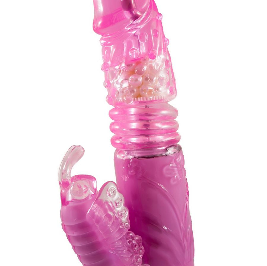 Baile Rotations - Up and Down Travel Partner Rotatable Pink Rabbit Rotator, Oscillating and Rotating Vibrator, Dimensions 18.5cm x 3cm