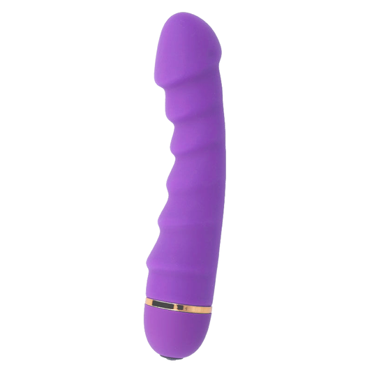 Intense Fun - Sally Vibrator with 20 Speeds, Soft Silicone, Purple, 3.4 cm x 16 cm, Water Resistant