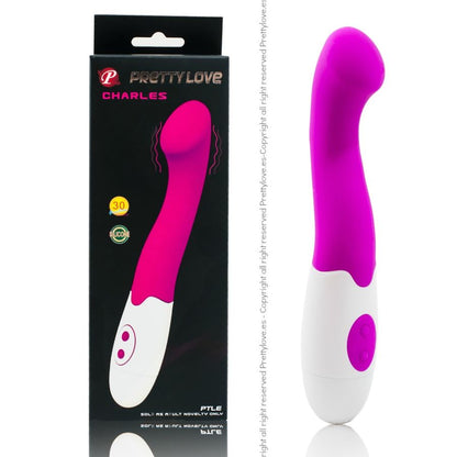 Pretty Love Flirtation - Charles Vibrator Purple, 30 Vibration Modes, FDA Approved Silicone, Stylish and Ergonomic