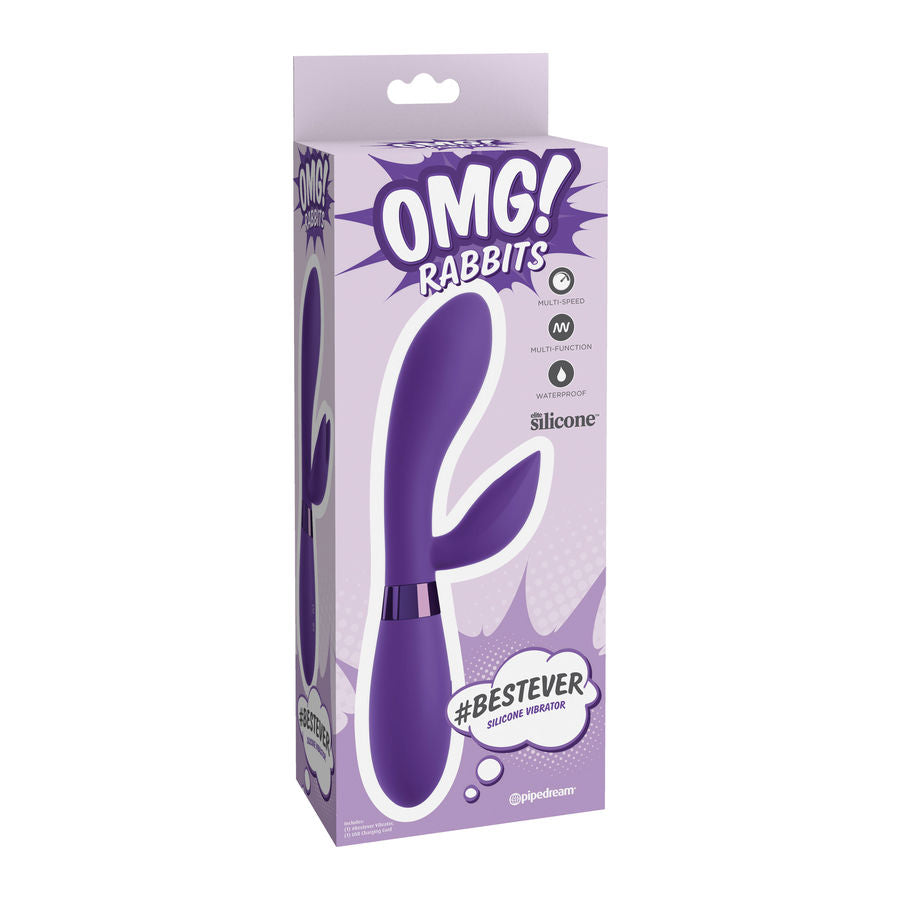 OMG - Lila Rabbit Vibrator With 10 Vibration Modes and Soft Silicone