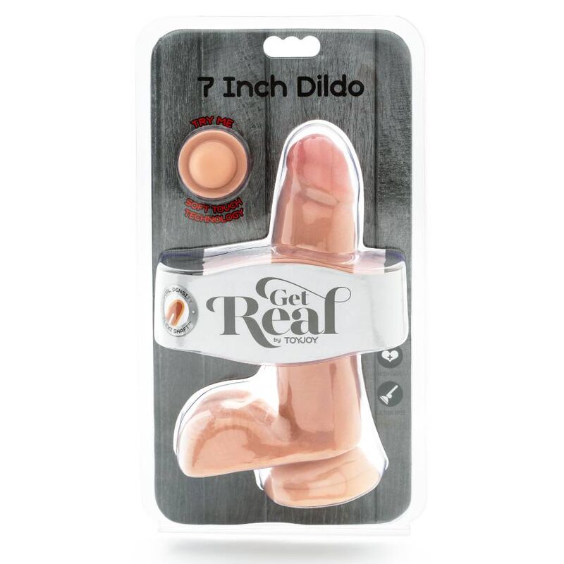 Get Real-  Dildo Cu Dublă Densitate 12 Cm Bile De Piele