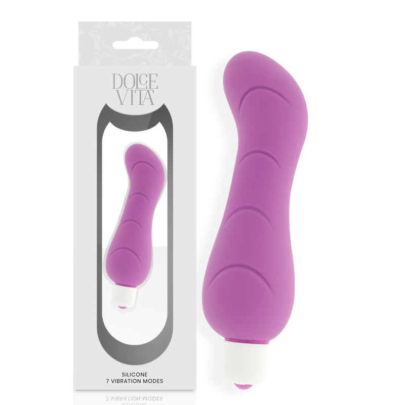 Dolce Vita - Violet Silicone G-Spot Vibrator, Hygienic Material, Soft Texture, Water Resistant