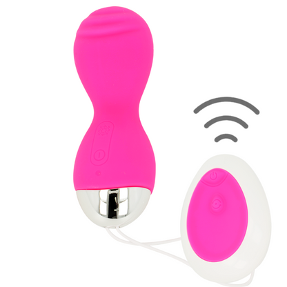 Ohmama - Rechargeable Flexible Vibrating Egg, Remote Control, Hypoallergenic Silicone and ABS, 10 Vibration Modes, Dimensions 8.5 x 3.2 cm