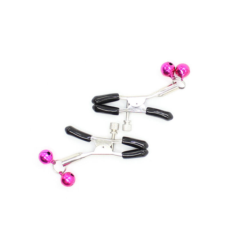 Ohmama Fetish - Pink Nipple Clamps With Jeweled Bells