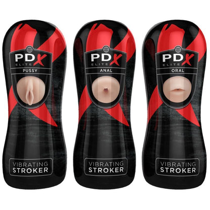 Pdx Elite-  Set Stroker 12 Unități; 6X Vagin, 3X Anus, 3X Gură