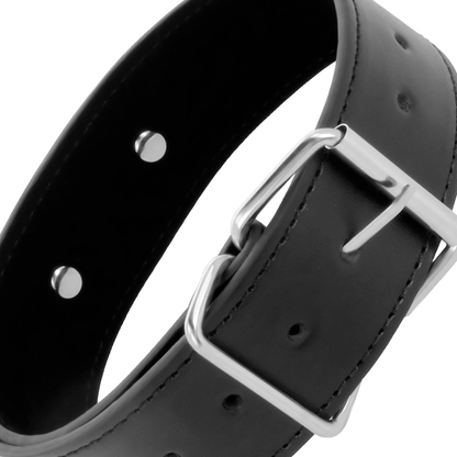 Darkness Bondage - PVC Leather Chain Posture Collar, BDSM