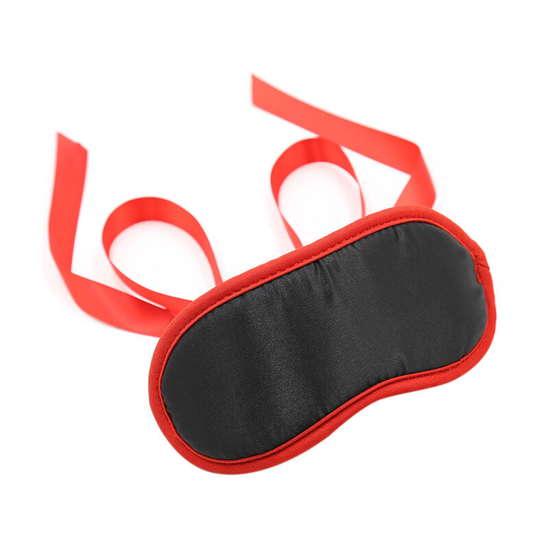 Ohmama Masks - Black Fetish With Red Edges, Perfect For Fetish Play, One Size