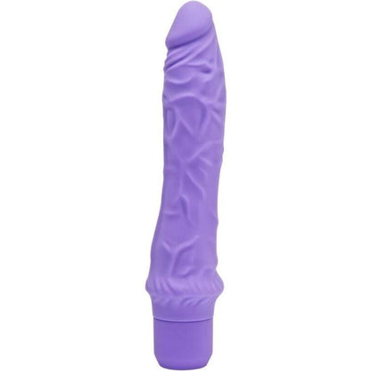 Get Real - Classic Large Purple Vibrator, 100% Silicone, 7 Vibration Functions, Generous Size, Water Resistant, Runs on 2 AA Batteries