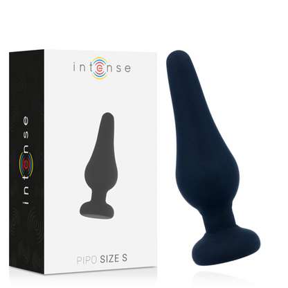 Intense Anal Toys-Dop Anal Intens Pipo S Silicon Negru Negru 9,8 Cm