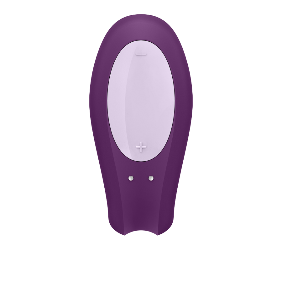 Satisfyer Connect Double Joy Couple Vibrator with App Control, Medical Silicone, Rechargeable, Water Resistant, 2 Motors, Purple