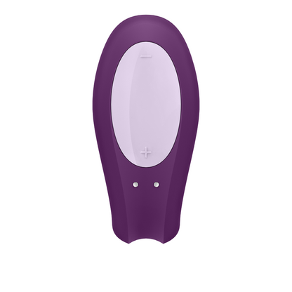 Satisfyer Connect Double Joy Couple Vibrator with App Control, Medical Silicone, Rechargeable, Water Resistant, 2 Motors, Purple