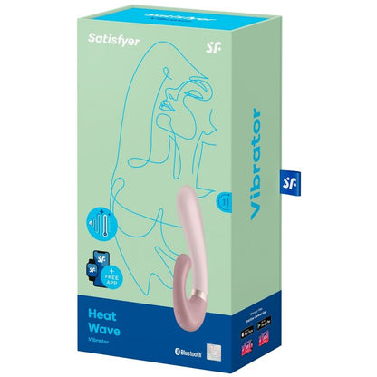 Satisfyer Heat Wave Vibrator App - Clitoris and G Spot Stimulation with Vibration and Heat, Pink