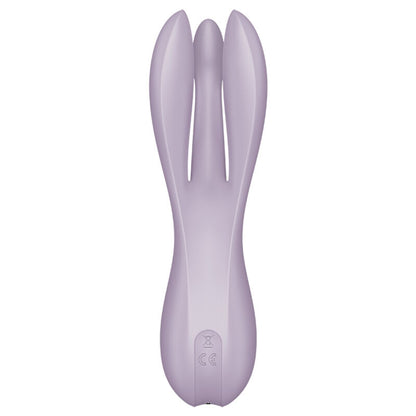 Satisfyer Vibrator Threesome 2 Purple - Clitoral Stimulation, 12 Vibration Programs, 3 Powerful Motors, Water Resistant, Soft Silicone, 15 Year Warranty