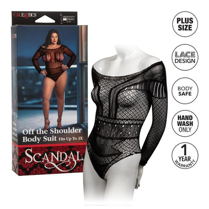 California Exotics - Scandal Off The Shoulder Plus Size Bodysuit