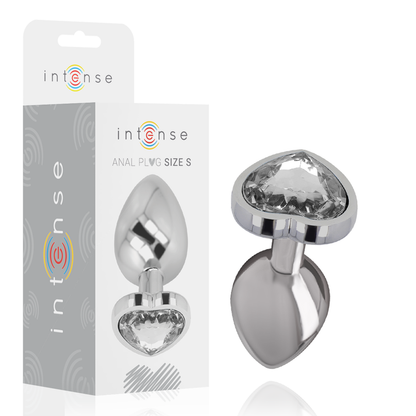 Intense Anal Toys-Intensă De Metal Din Aluminiu Dop Anal Inima Inima Alb Dimensiune S