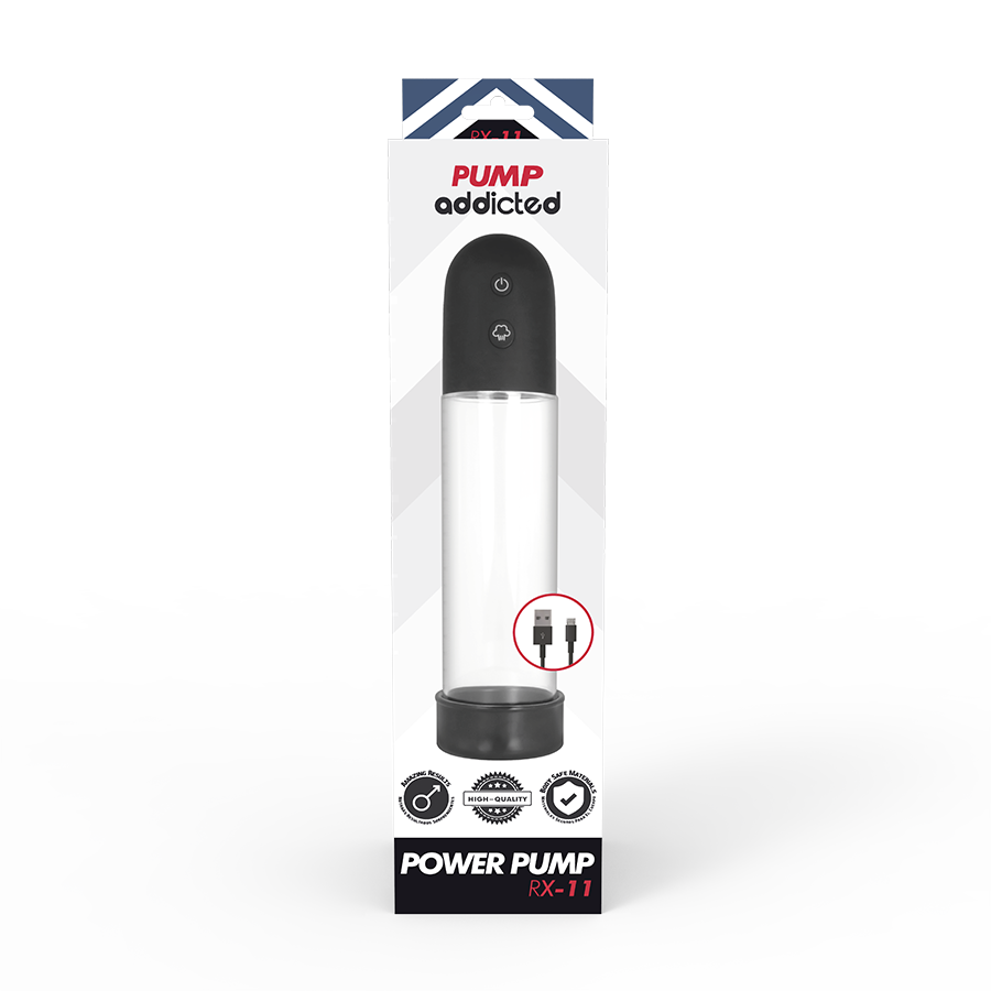 Pump Addicted RX11 Automatic Addictive Pump, Insertable Length 20.5 cm, Water Resistant, Phthalate Free