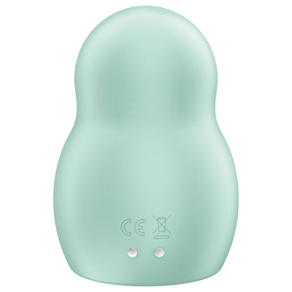 Satisfyer Air Pulse - Pro To Go 1 Double Air Pulse Stimulator and Vibrator, Soft Silicone, Water Resistant (IPX7) - Green