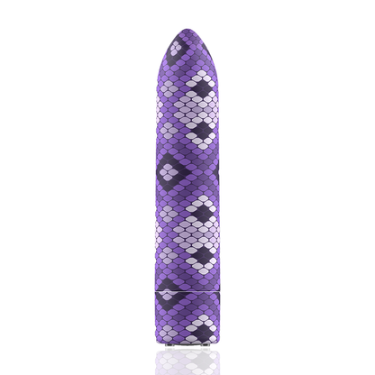 Custom Bullets - Purple Snake Rechargeable Magnetic Bullet 10 Intensities, Compact Mini Massager with 10 Vibration Functions, Dimensions: 6.25 x 2 cm