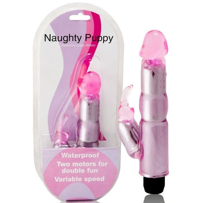 Baile Vibrators - Pink Naughty Puppy Vibrator, Material: TPR, Multi Speed ​​Vibration