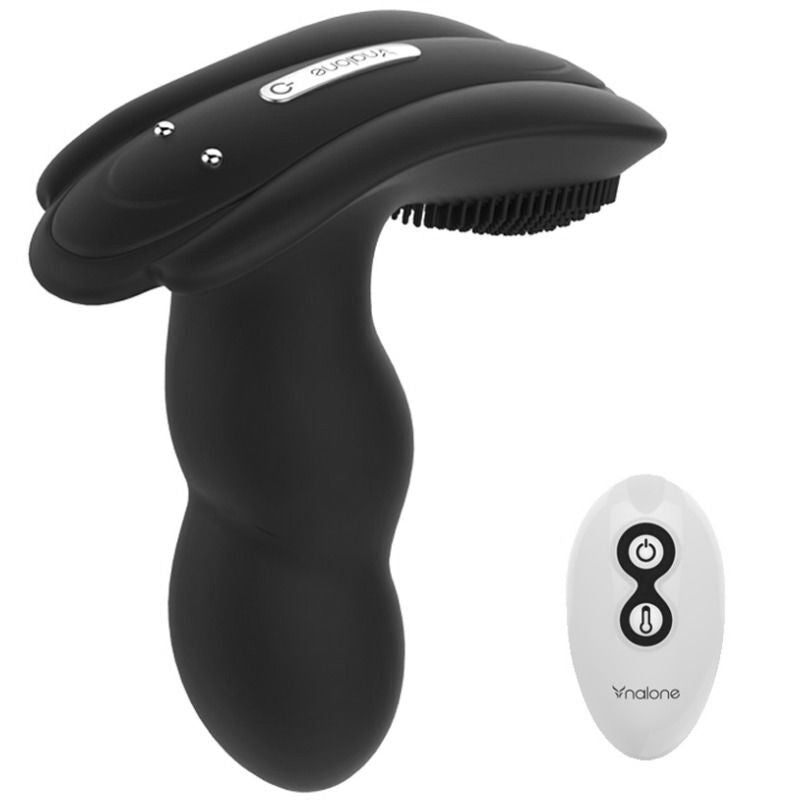 Nalone Loli - Intimate Massager with Remote Control, 7 Vibration Modes, 5 Impulse Modes, Silicone and ABS, Black