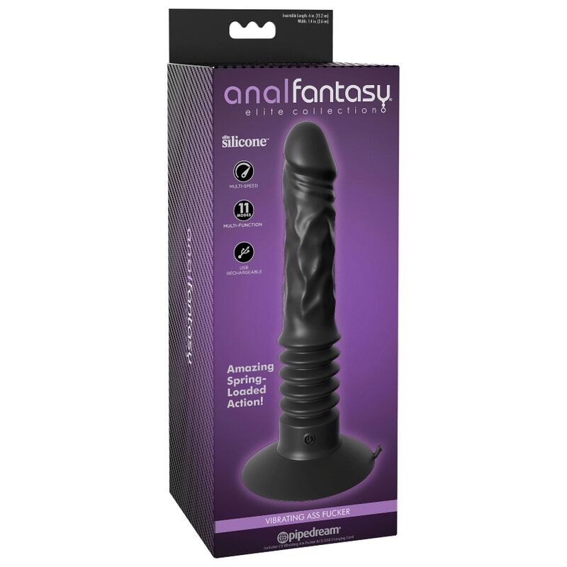 Anal Fantasy Elite Collection - Anal Vibrator with 11 Vibration Modes and Elite Silicone, Rechargeable via USB - Insertion Length: 15.2 cm, Insertion Width: 3.6 cm