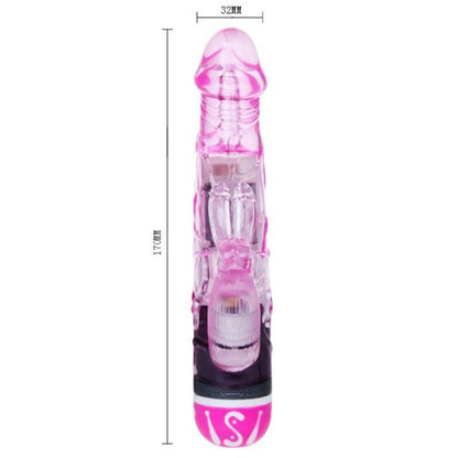 Baile Vibrators - Purple Rabbit Vibrator with Multiple Speeds, 10 Vibration Modes, Material: TPR, Batteries: 2AAA, Recommended with Lubricant