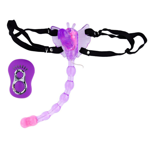 Baile Stimulating - Butterfly Vibrator with Strap, 7 Vibration Functions, Purple