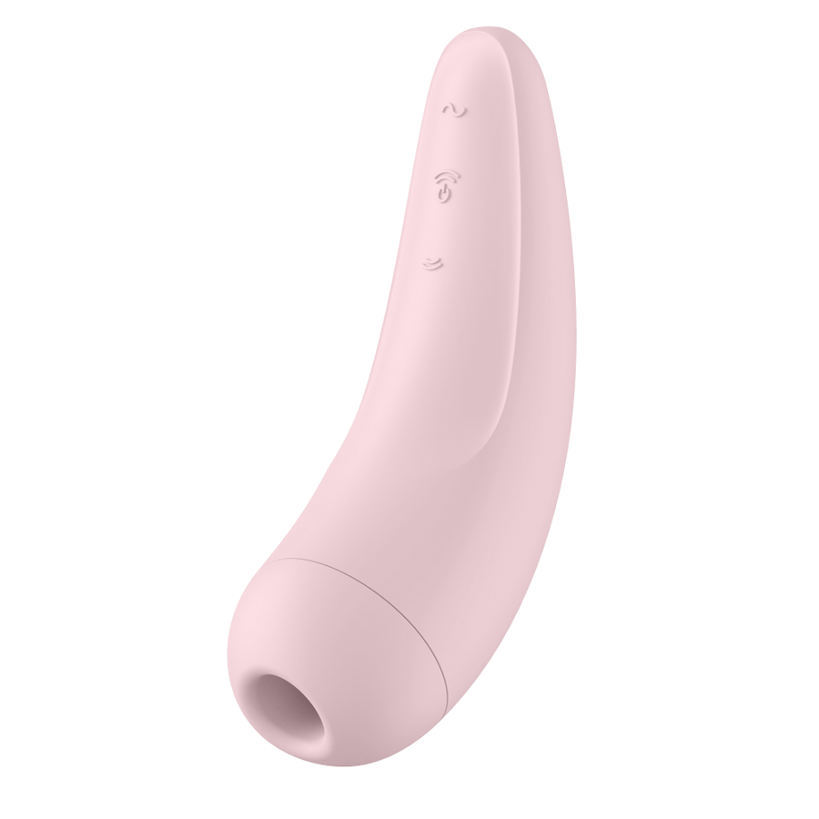 Satisfyer Connect - Curvy 2+ Pink Clitoral Vibrator with Pressure Waves and Vibrations, Medical Silicone, Rechargeable, Water Resistant