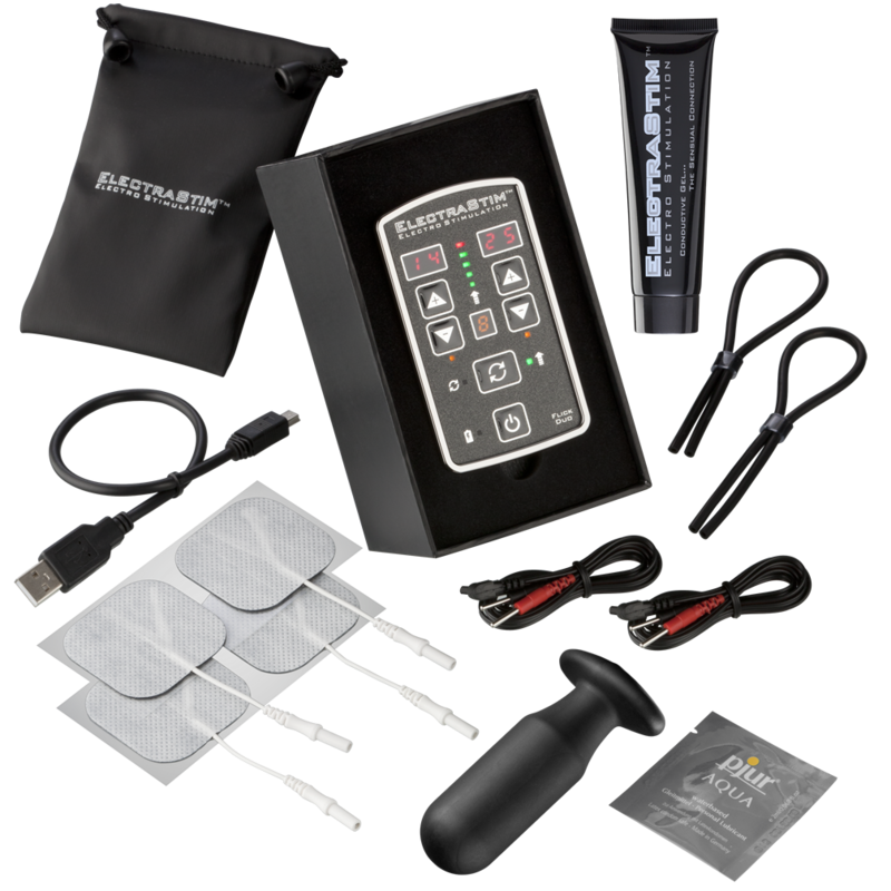 Electrastim - Dual Channel Flick Duo Stimulator Pack, Rechargeable, and Accessories Included