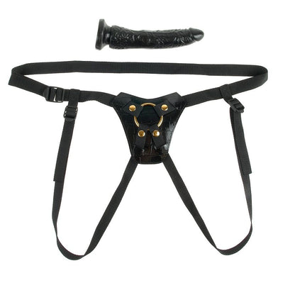 Fetish Fantasy Gold - Designer Harness with 7 inch Realistic Dildo