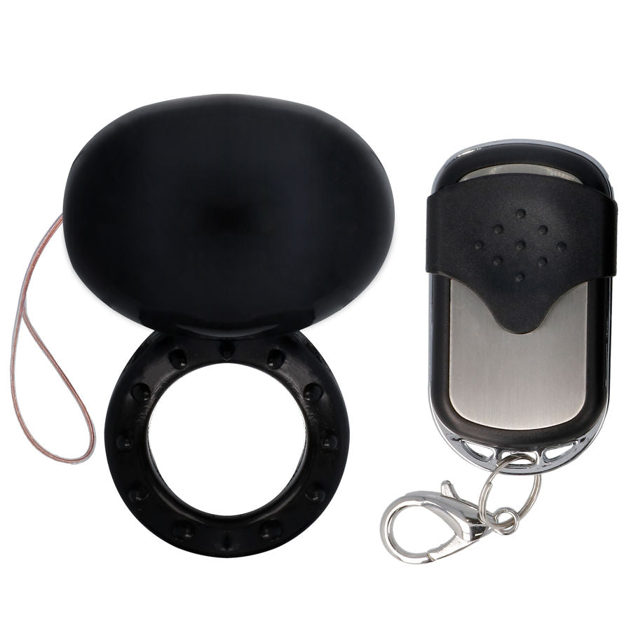 Spirit - Vibrator Ring With Remote Control For Black Penis, 10 Vibration Modes