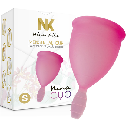 Nina Kikõ - Silicone Menstrual Cup, Pink Size S