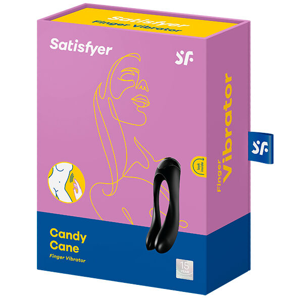 Satisfier Candy Stick Black Finger Vibrator, Small Size Finger Vibrator with Powerful Motor and Body-Friendly Design