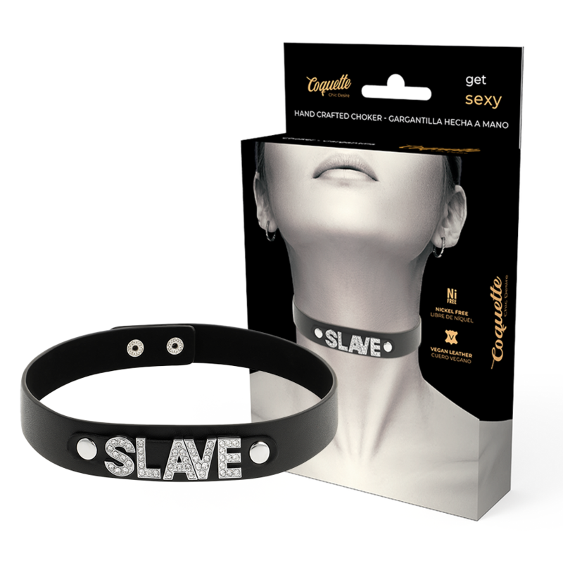 Coquette Accessories - Vegan Leather Slave Choker (One Size)