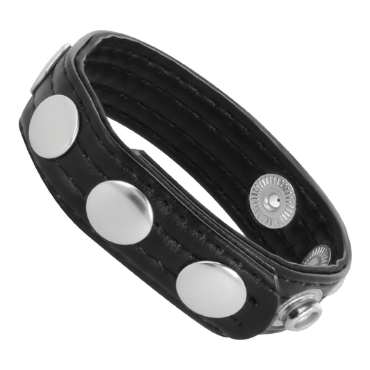 Darkness Sensations - Adjustable Leather Erection Ring With 5 Settings