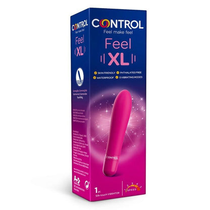 Control - Feel XL Vaginal Vibrator with 5 Speeds, Soft Silicone, 16 cm x 3.5 cm