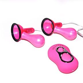 Stimulating Baths - Vibrating Titty Pum, 7 Functions, Pink, TPR and ABS Material