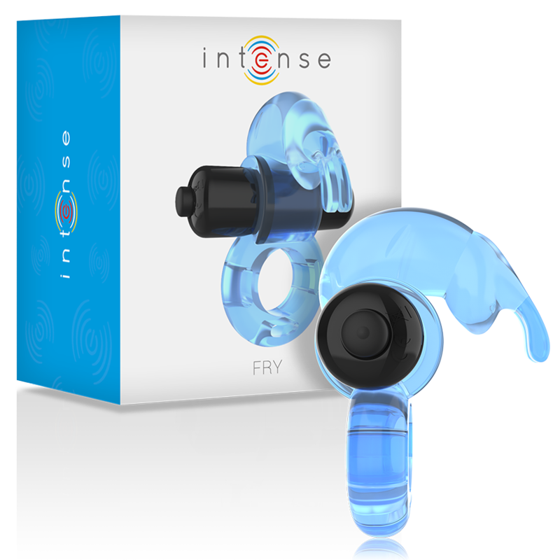 Intense Couples Toys-Inel Vibrator Albastru Intens Fry