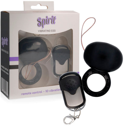 Spirit - Vibrator Ring With Remote Control For Black Penis, 10 Vibration Modes