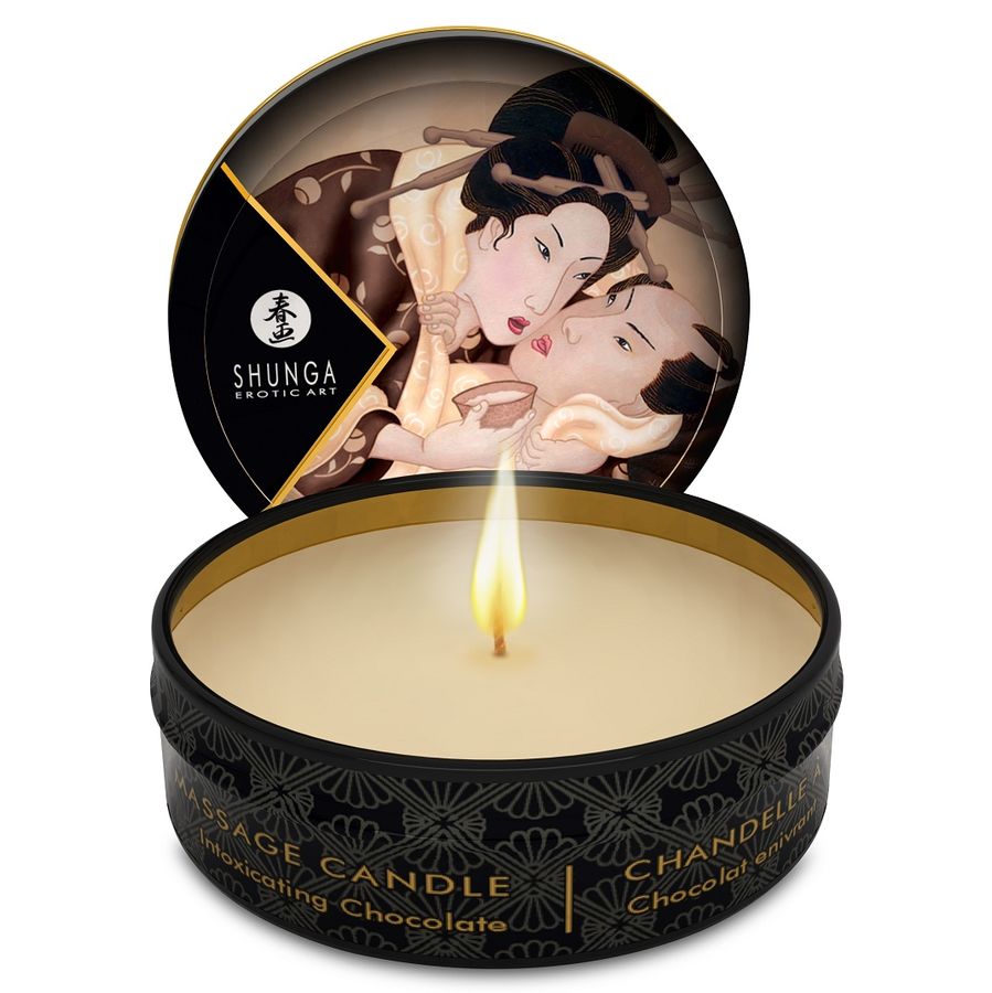 Shunga Candles- Mini Caress By Candelight Lumânare De Masaj Cu Ciocolată 30 Ml